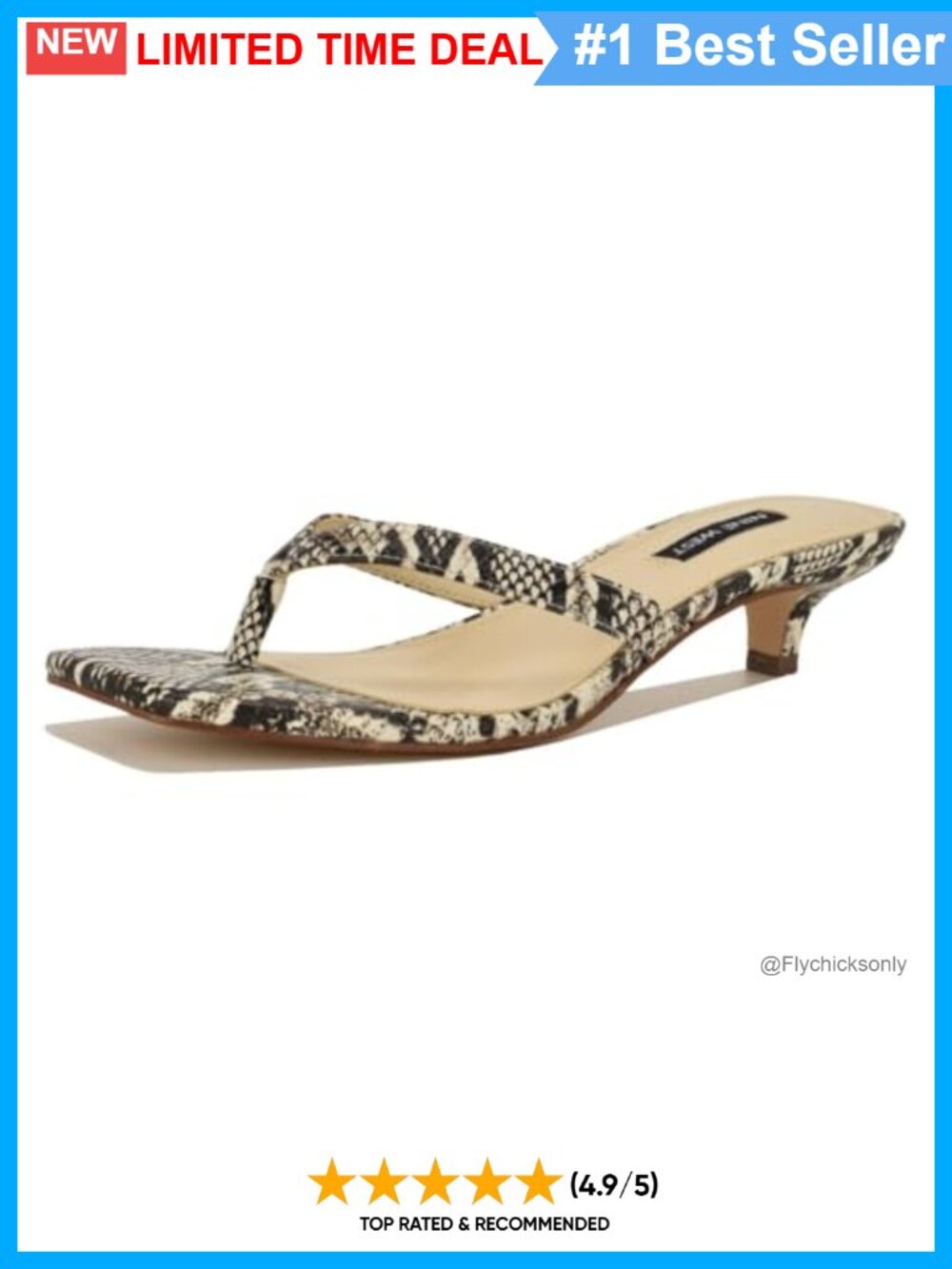 Faux Leather Kitten Heel Square Toe Slide Sandals | Casual Dress